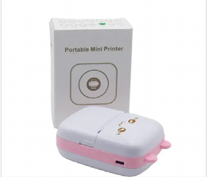 Portable Mini Thermal Printer Bluetooth Usb 1200Mah Pink - Zoom Image 6