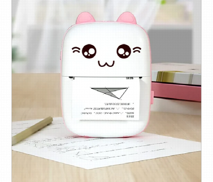 Portable Mini Thermal Printer Bluetooth Usb 1200Mah Pink - Zoom Image 1