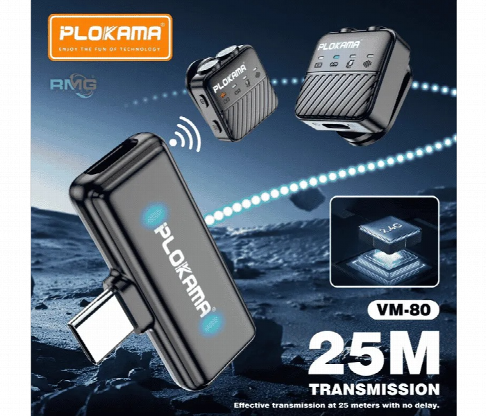 Plokama Vm80 Wireless Microphone Mobile Audio Mic - Zoom Image 2