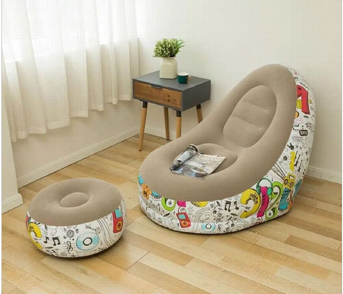 Inflatable Lounge Chair With Backrest - Zoom Image