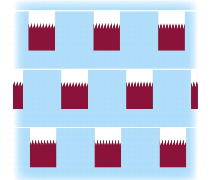 Qatar National Day Decoration Flag String - Zoom Image