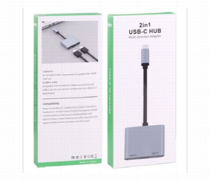 Compact And Efficient 2 In 1 Usb C Hub - Zoom Image