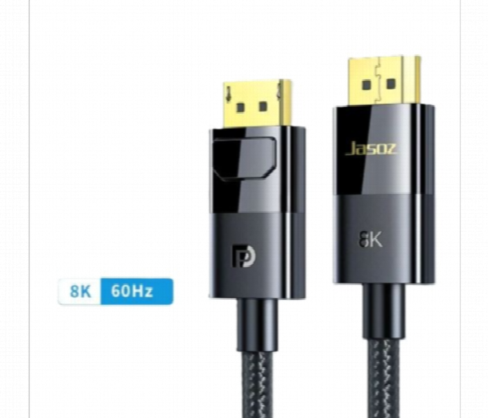Jasoz Displayport Cable Dp1.4 8K Hdr 32.4Gbps - Zoom Image