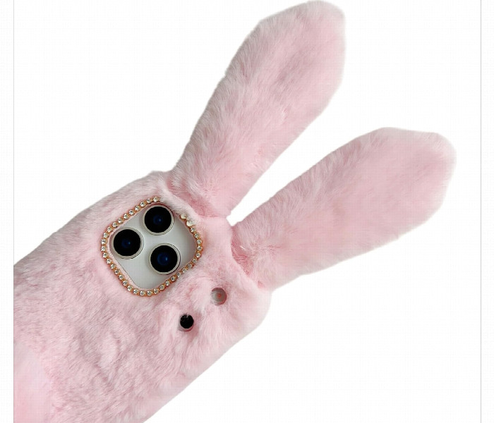 Iphone 17 Pro Max Pink Bunny Plush Protective Case - Zoom Image 3