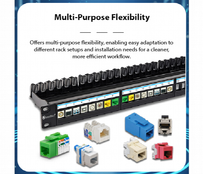 Secuview 1U Blank Patch Panel 24 Port Sv Pp2124S Plastic And Metal Frame Patch Panel - Zoom Image 4