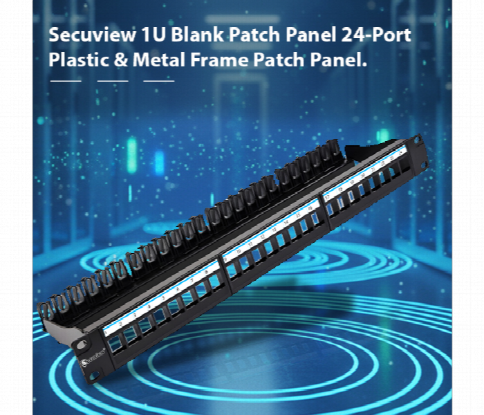 Secuview 1U Blank Patch Panel 24 Port Sv Pp2124S Plastic And Metal Frame Patch Panel - Zoom Image 2