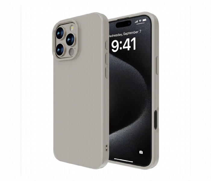 Iphone 16 Pro Silicone Case Natural Titanium - Zoom Image