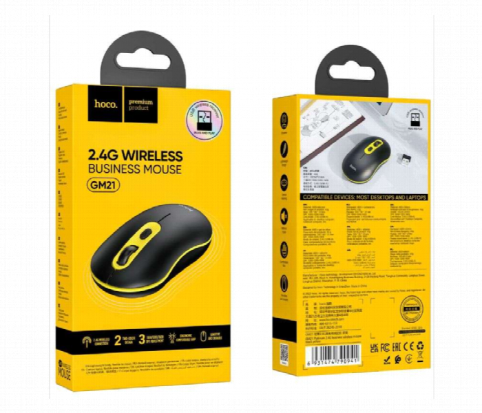 Hoco Ergonomic Gm21 2.4G Wireless Mouse - Zoom Image 3