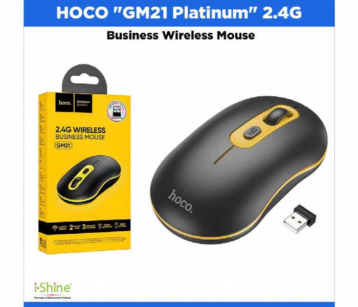 Hoco Ergonomic Gm21 2.4G Wireless Mouse - Zoom Image 2