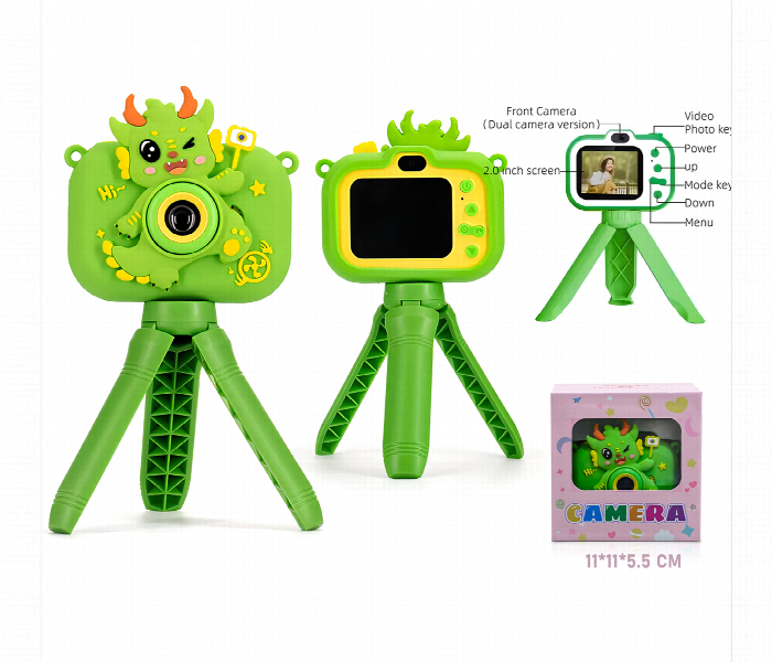 Kids Digital Camera Green Dinosaur - Zoom Image 2
