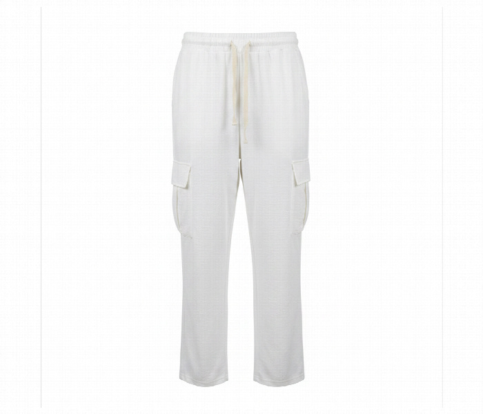 Womens Drawstring Cargo Pants Off White - Zoom Image