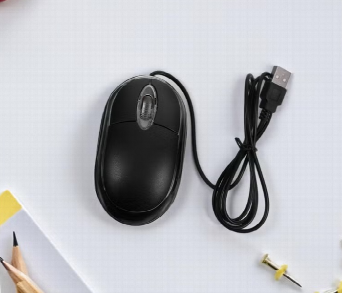 Wired Usb Optical Mouse Compact Plug And Play Design - Zoom Image 4