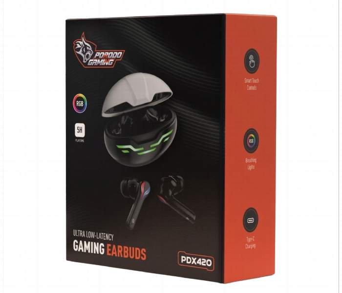 Wireless Gaming Earbuds With Led Charging Case Black - Zoom Image 4