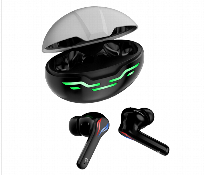 Wireless Gaming Earbuds With Led Charging Case Black - Zoom Image 1