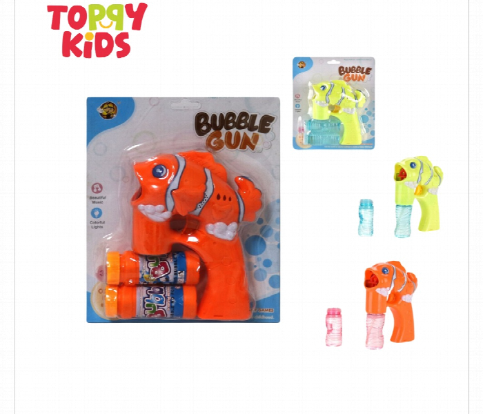 Fish Bubble Gun With 2 Bubble Solution Refill Bottles - Zoom Image 1