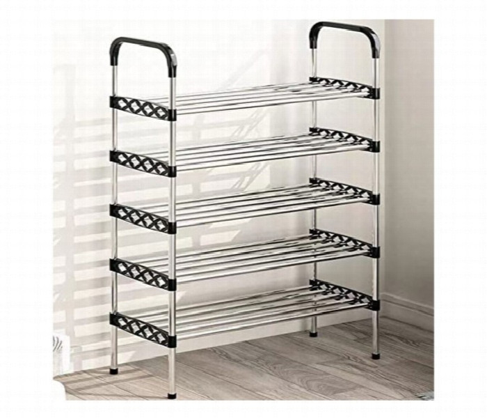 Multi Function Foldable Shoe Rack Heavy Duty Steel Storage - Zoom Image 2
