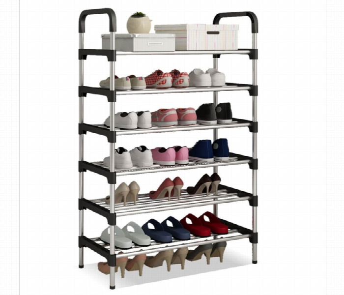 Multi Function Foldable Shoe Rack Heavy Duty Steel Storage - Zoom Image 1