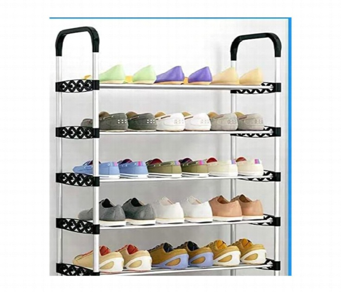 Multi Function Foldable Shoe Rack Heavy Duty Steel Storage - Zoom Image 3