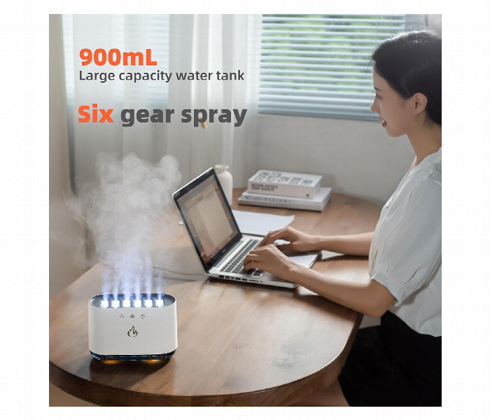Dynamic Flame Air Humidifier Aroma Diffuser Led Colors - Zoom Image 3