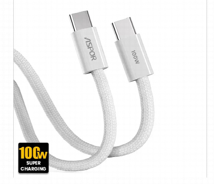 Aspor 100W E Mark Super Fast Charging Type C Cable - Zoom Image 1