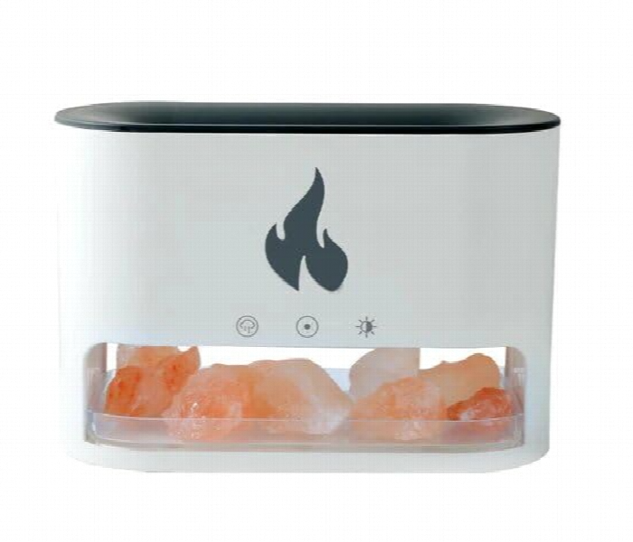 Crystal Stone Flame Aroma Diffuser Led Humidifier Timer - Zoom Image 1