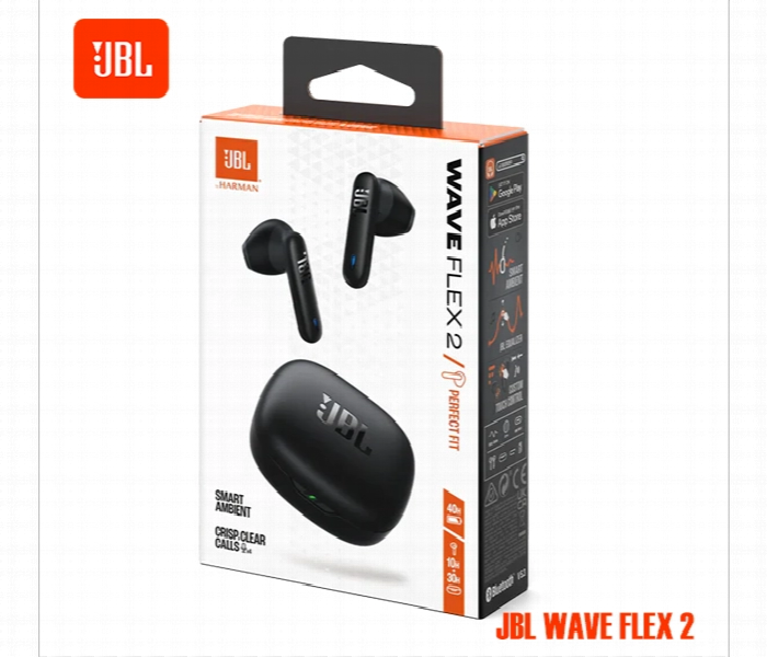 Jbl Wave Flex 2 True Wireless Earbuds Black Smart Ambient - Zoom Image 6