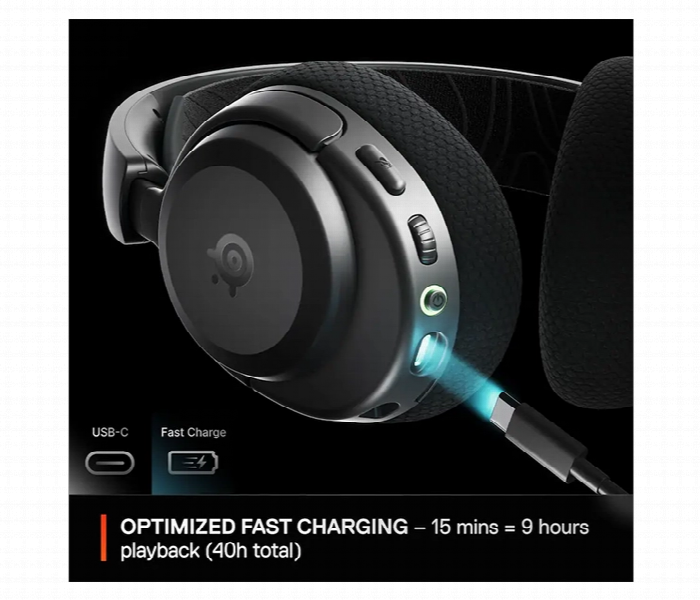 Steelseries Arctis Nova 3P Wireless Gaming Headset Black - Zoom Image 2
