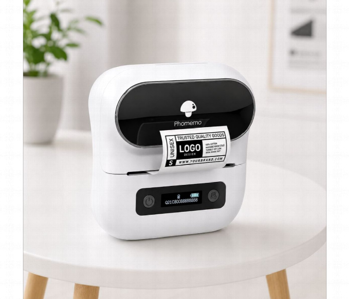 Phomemo M110 Wireless Thermal Label Printer White Bluetooth Inkless Barcode Sticker Label Maker - Zoom Image 1