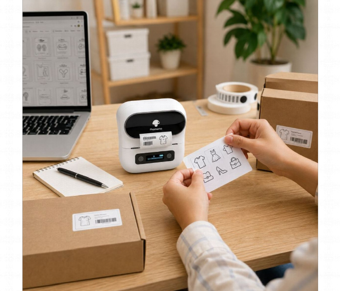 Phomemo M110 Wireless Thermal Label Printer White Bluetooth Inkless Barcode Sticker Label Maker - Zoom Image 2