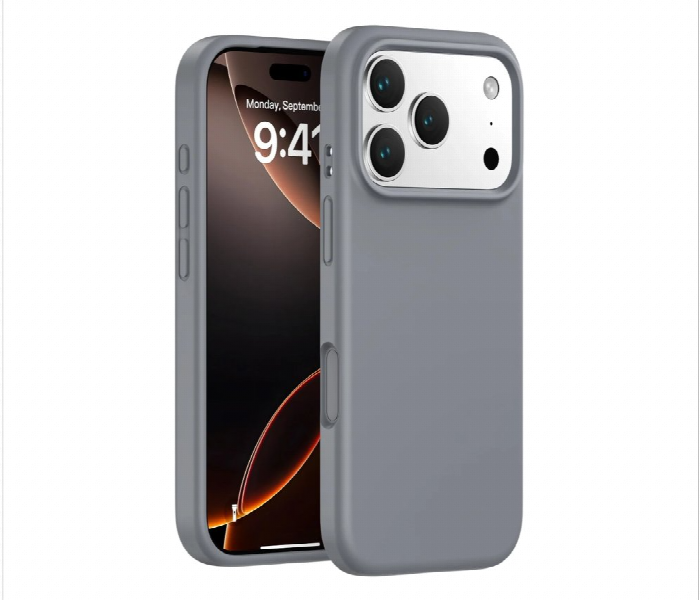 Silicone Iphone 17 Pro Max Case Gray Soft Protective Cover - Zoom Image