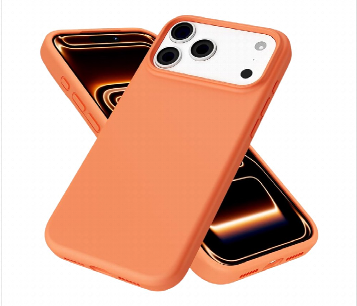 Silicone Iphone 17 Pro Max Case Orange Soft Protective Cover - Zoom Image 1