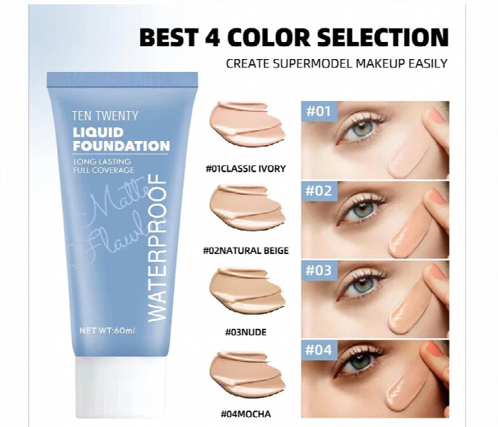 Ten Twenty Liquid Foundation Waterproof 60Ml - Zoom Image