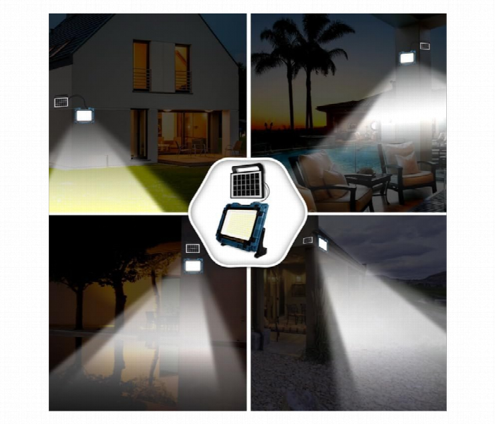 Deepking 200W Solar Emergency Light Ip66 Floodlight Blue - Zoom Image 2