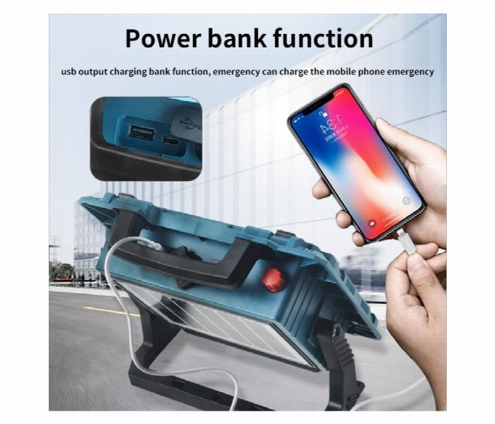 Deepking 200W Solar Emergency Light Ip66 Floodlight Blue - Zoom Image 4