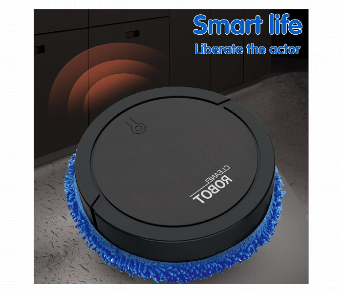 Cleanel Automatic Intelligent Cleaning Robot Vacuum Black - Zoom Image 1