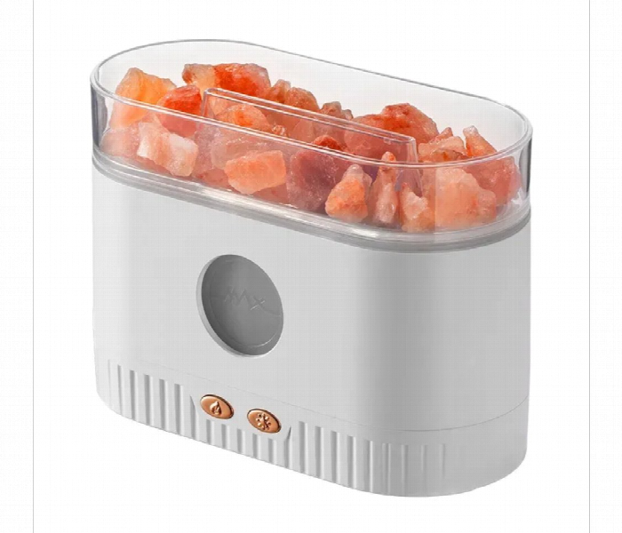 200Ml Salt Lamp Aroma Diffuser With Led Night Light White - Zoom Image 1