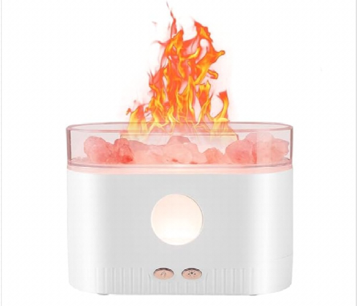 200Ml Salt Lamp Aroma Diffuser With Led Night Light White - Zoom Image 2