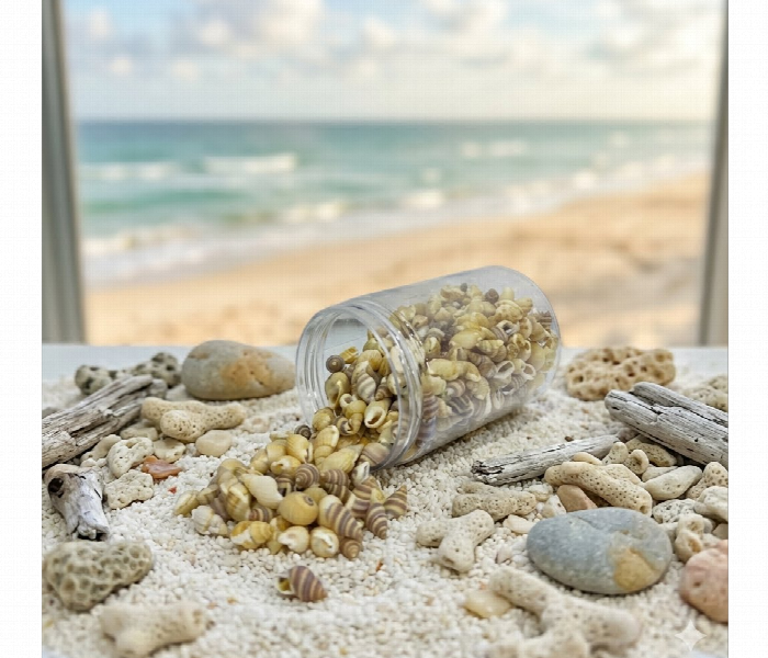 Mixed Mini Seashells 200G Natural Shells - Zoom Image