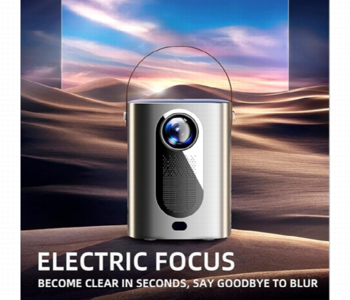 Hy6 4K Smart Dlp Mini Projector Android 9 Portable Silver - Zoom Image 2