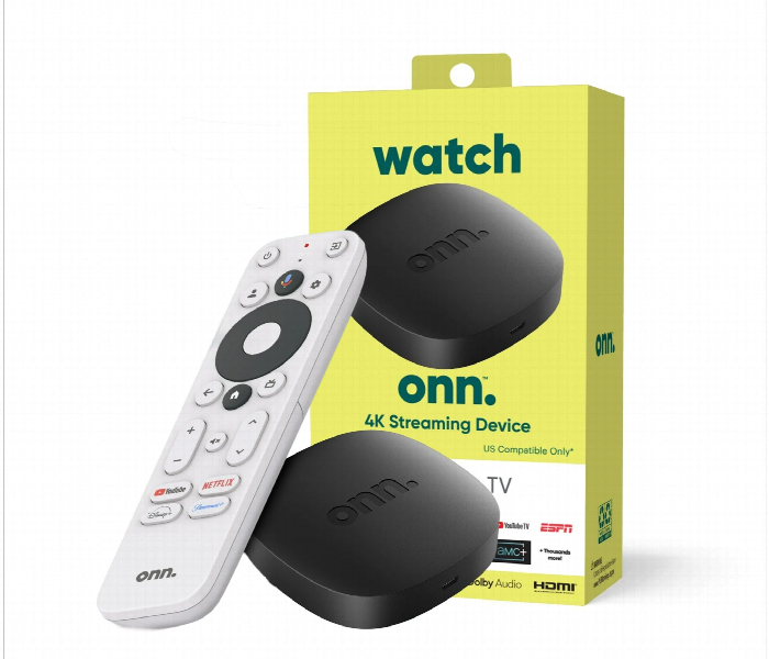 Onn Android Tv 4K Streaming Device With Voice Remote - Zoom Image