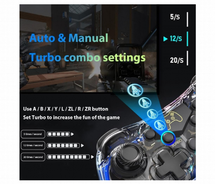 Xtrike Me Gp 52 Bluetooth Rgb Wireless Gamepad Turbo Function - Zoom Image 2