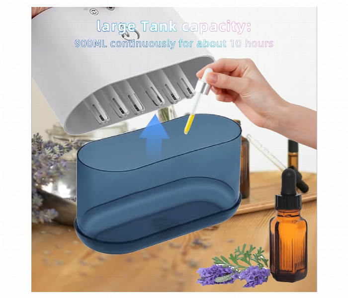 Flame Diffuser Humidifier White Led Virtual Fire Aroma Mist - Zoom Image 4