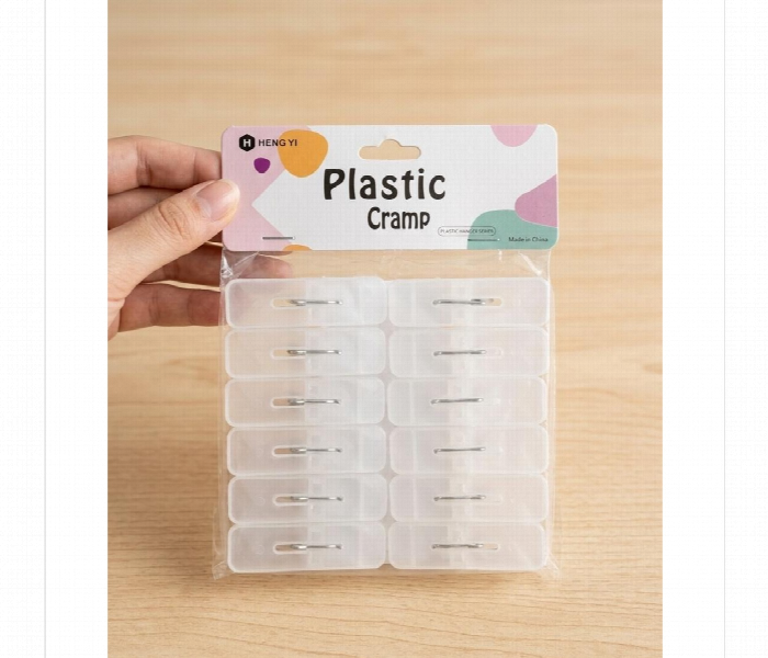 Heng Yi 12 Pack Clothes Clips Transparent Multipurpose - Zoom Image