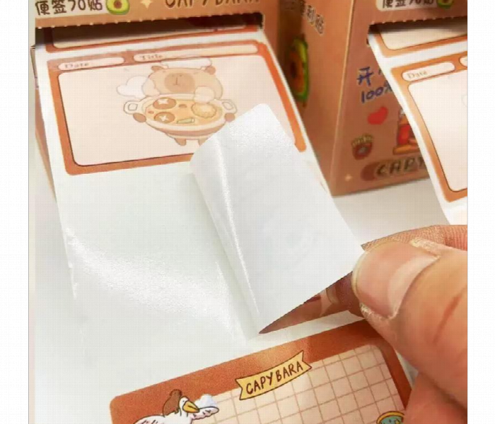Capybara Pull Out Sticky Note Roll 70 Sheets Dispenser - Zoom Image 3