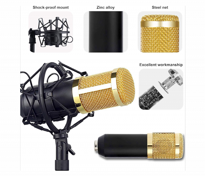 Professional Studio Condenser Microphone Crystal Clear Vocal - Zoom Image 1