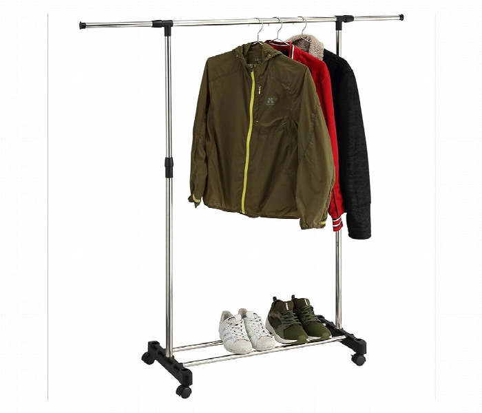 Telescopic Clothes Drying Rack With Wheels 30Kg Adjustable - Zoom Image 1