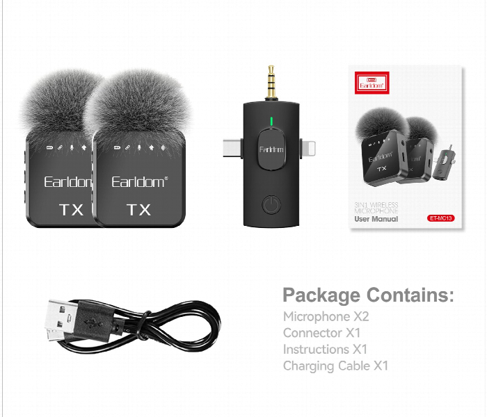 Earldom Et Mc13 3 In 1 Wireless Microphone Creator - Zoom Image 2