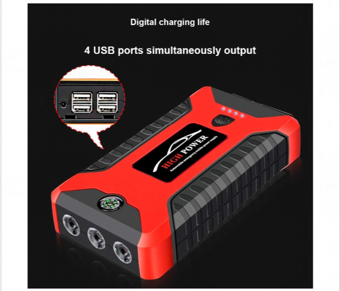 High Power Multi Function Car Jump Starter With Led Light And Usb Ports - Zoom Image 3