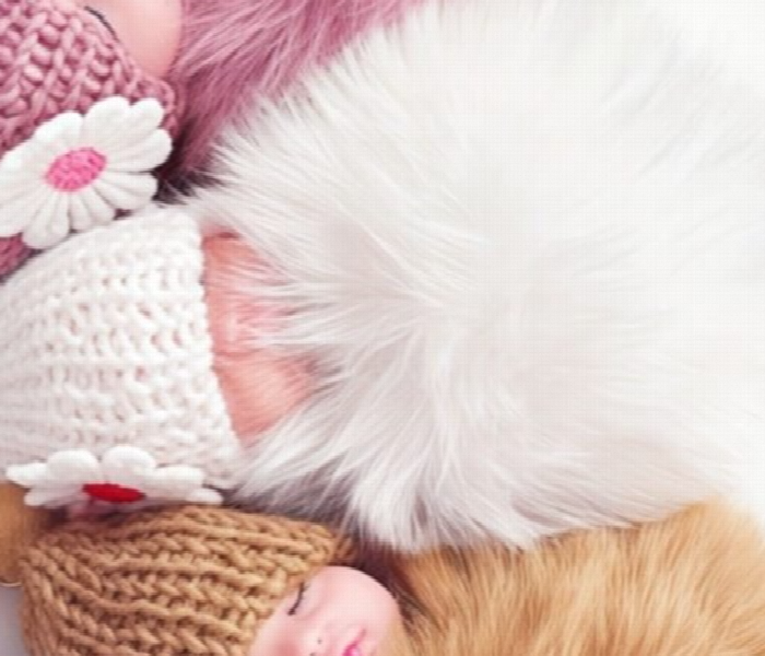 Cute Plush Sleeping Doll Keychain 1Pc White - Zoom Image 2