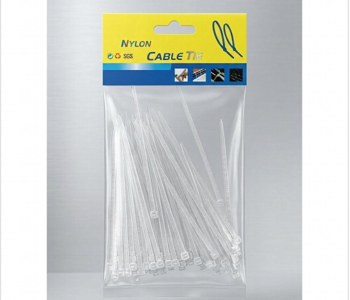 Nylon Cable Ties 100 Pieces Self Locking White Zip Ties - Zoom Image 1